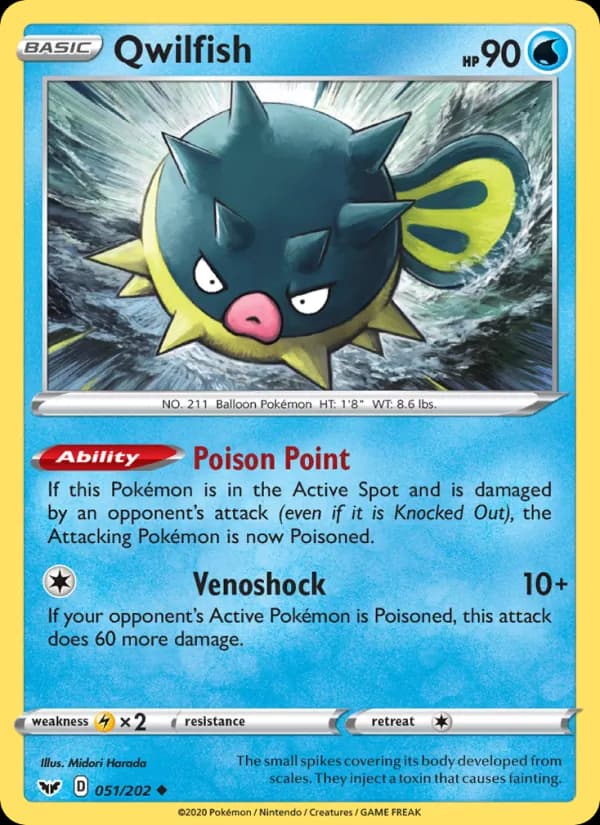 Qwilfish card in English