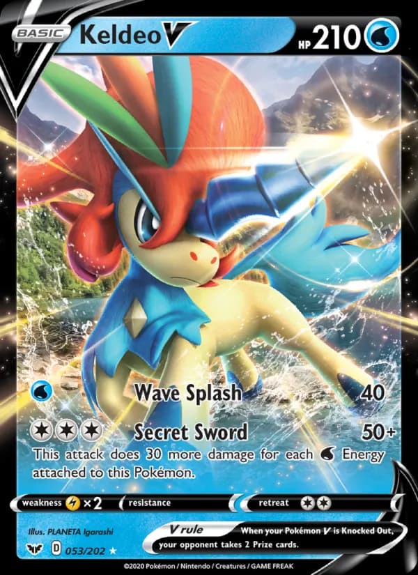 Keldeo V card in English