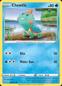 Chewtle card in English