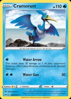 Cramorant card in English