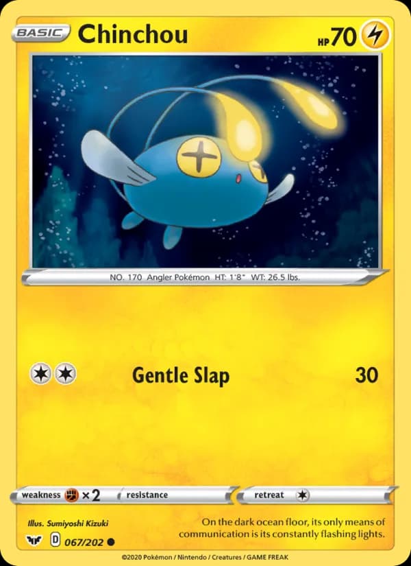 Chinchou card in English
