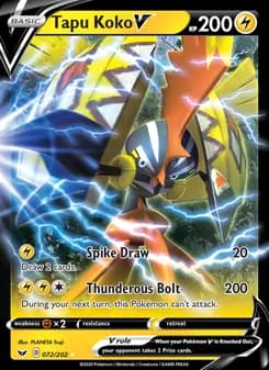 Tapu Koko V card in English