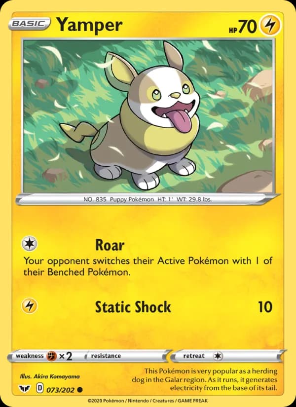 Yamper card in English