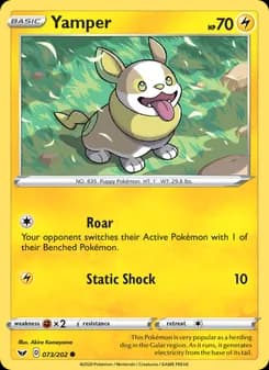 Yamper card in English