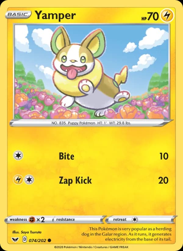Yamper card in English