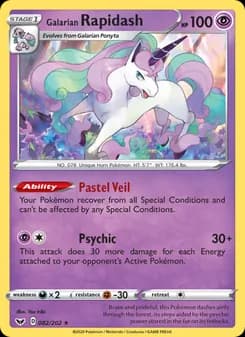 Galarian Rapidash card in English