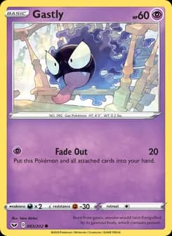 Gastly card in English