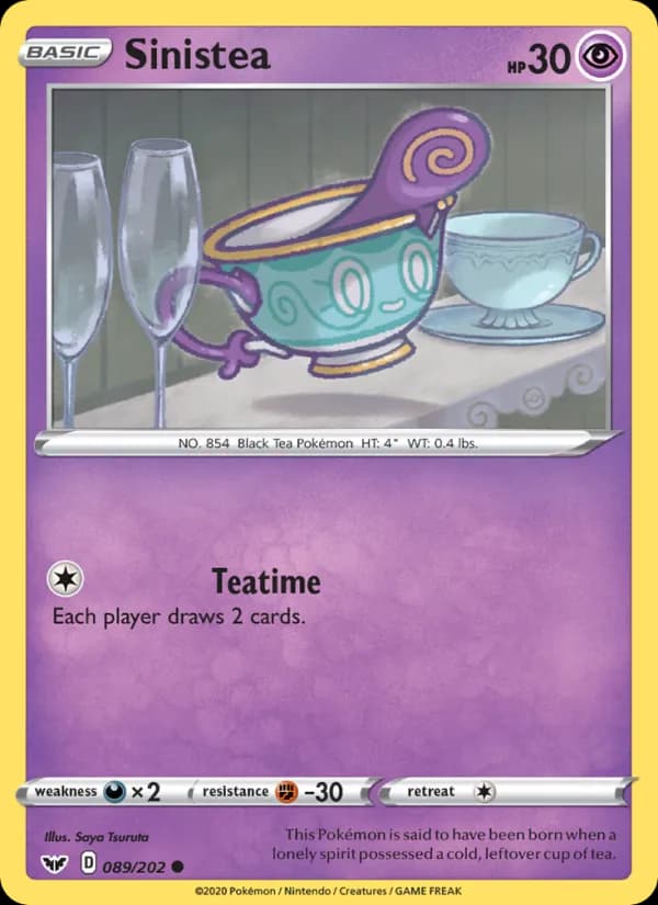 Sinistea card in English
