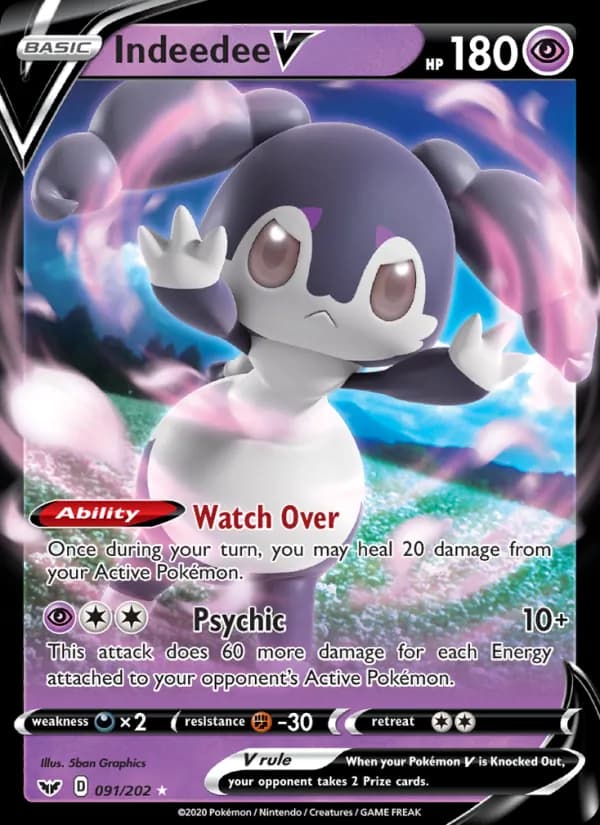 Indeedee V card in English