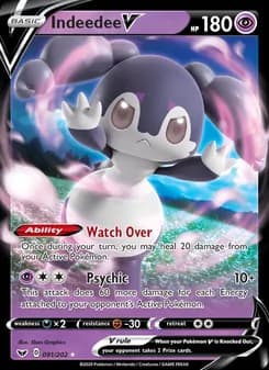 Indeedee V card in English
