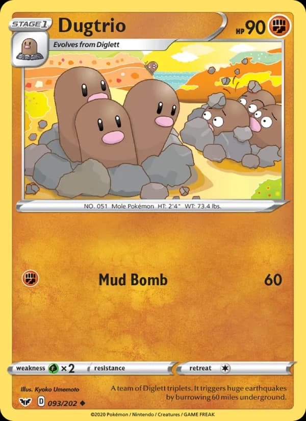 Dugtrio card in English