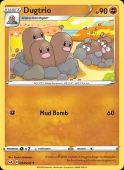 Dugtrio card in English
