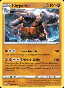 Rhyperior card in English