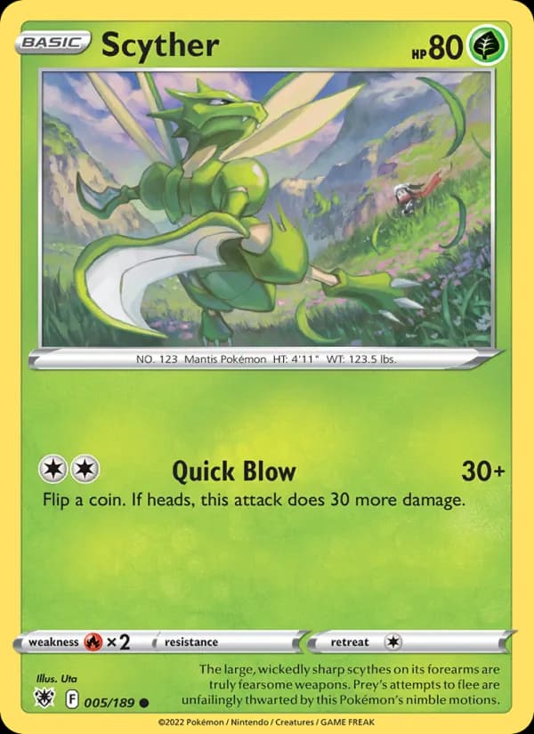 Scyther card in English