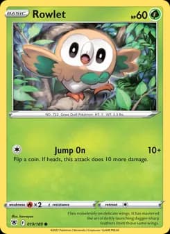 Rowlet card in English