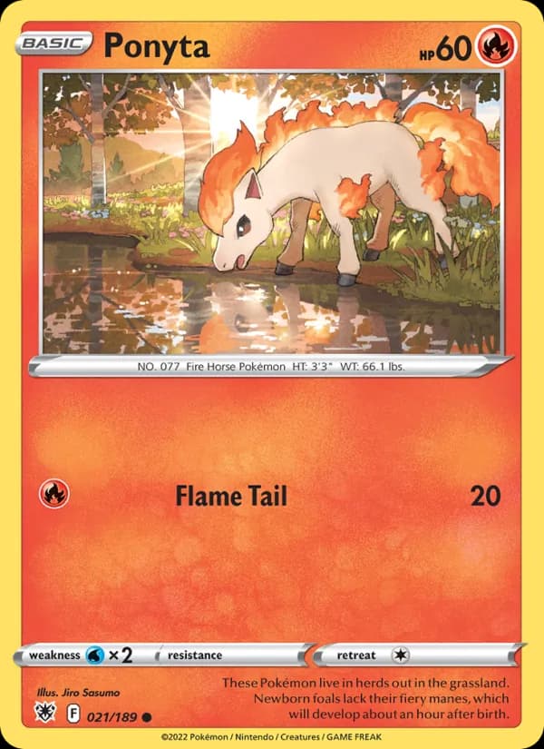 Ponyta card in English