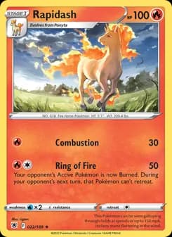 Rapidash card in English