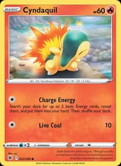 Cyndaquil card in English