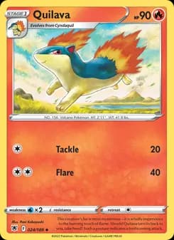 Quilava card in English