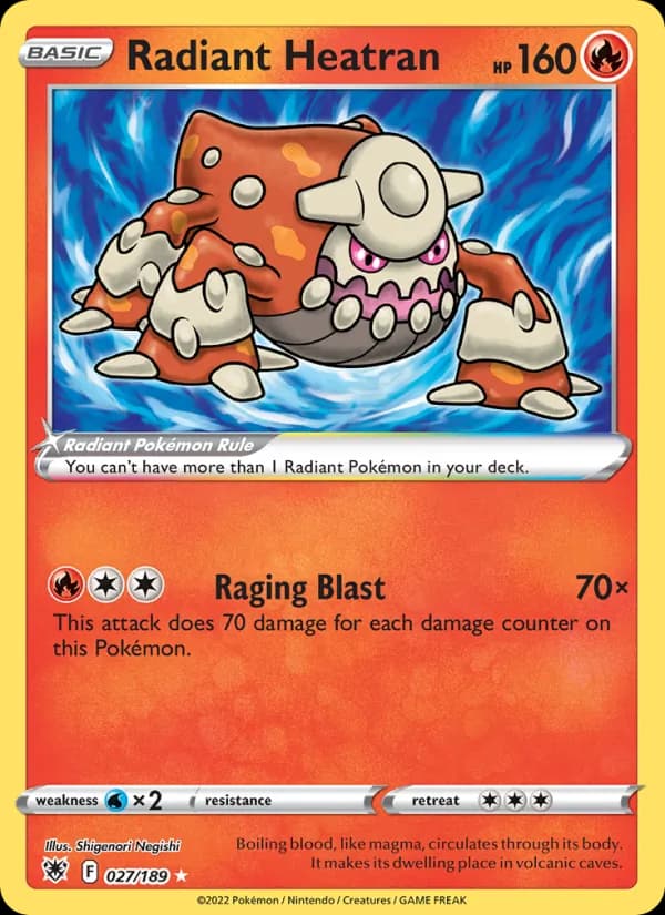 Radiant Heatran card in English