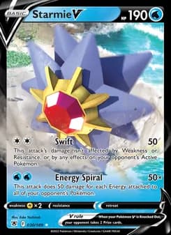 Starmie V card in English