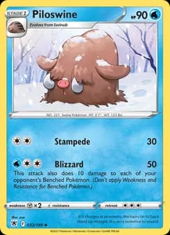 Piloswine card in English