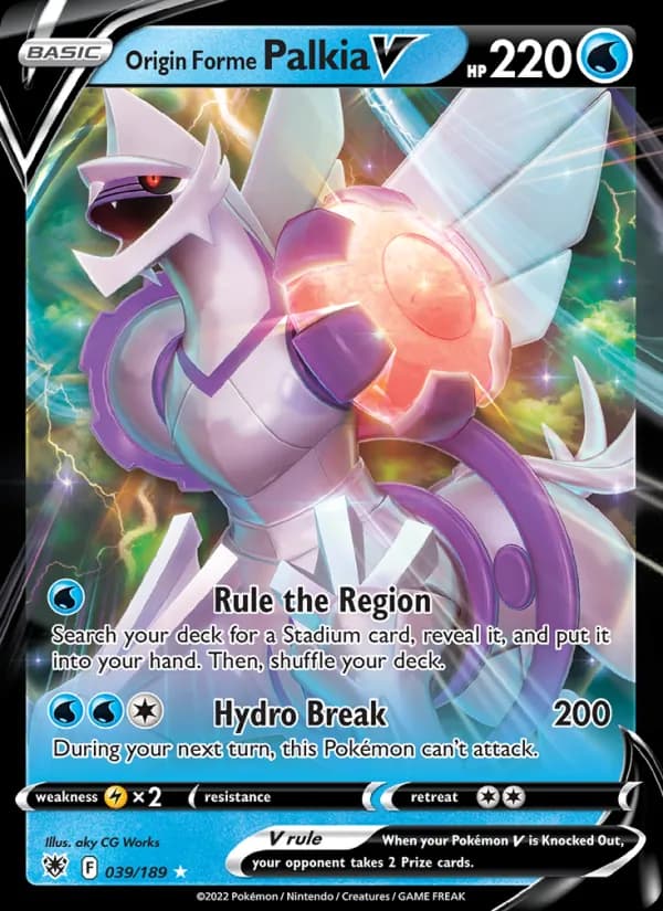 Origin Forme Palkia V card in English