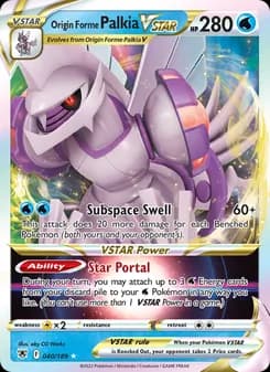 Origin Forme Palkia VSTAR card in English