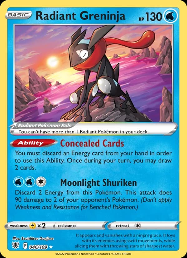 Radiant Greninja card in English