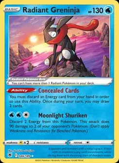 Radiant Greninja card in English