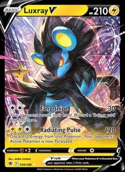 Luxray V card in English