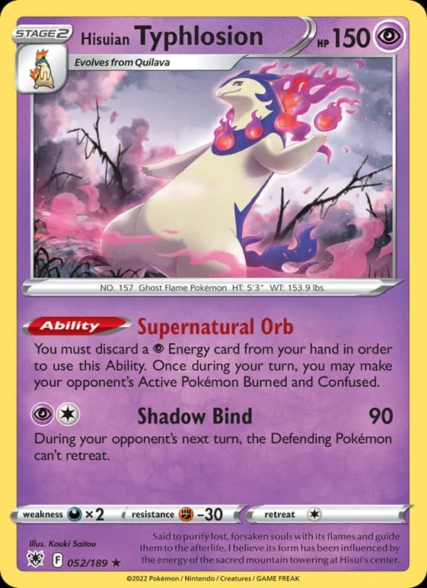 Hisuian Typhlosion card in English