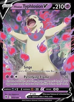 Hisuian Typhlosion V card in English