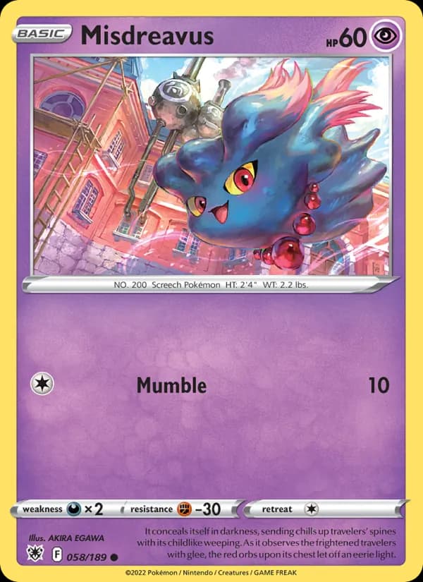 Misdreavus card in English