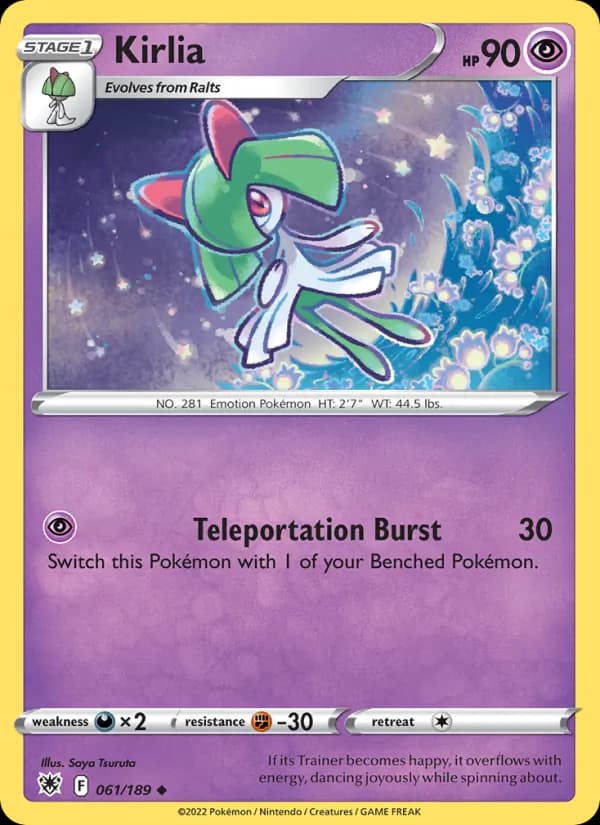 Kirlia card in English