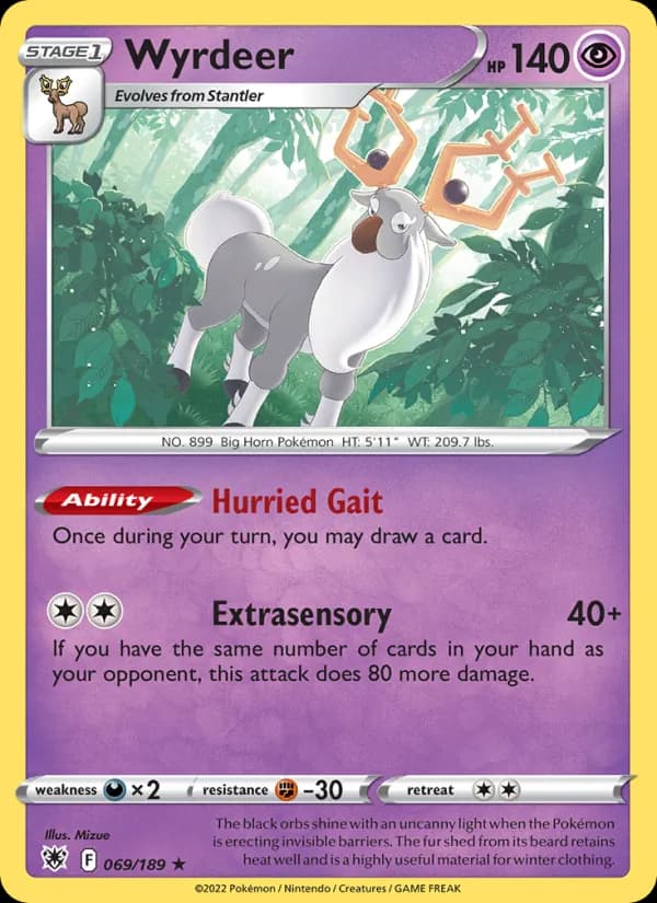Wyrdeer card in English
