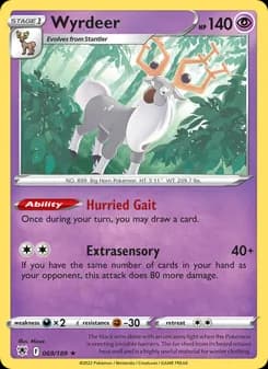 Wyrdeer card in English