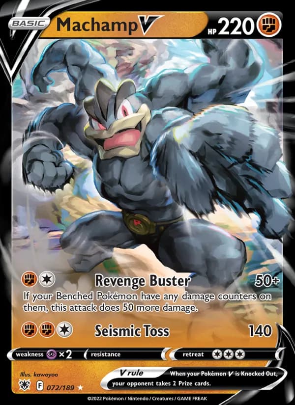 Machamp V card in English