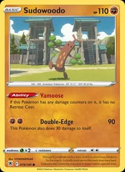 Sudowoodo card in English