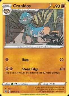Cranidos card in English
