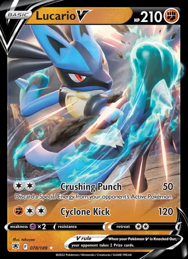 Lucario V card in English