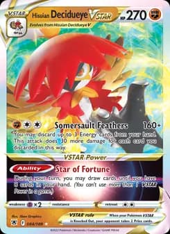 Hisuian Decidueye VSTAR card in English