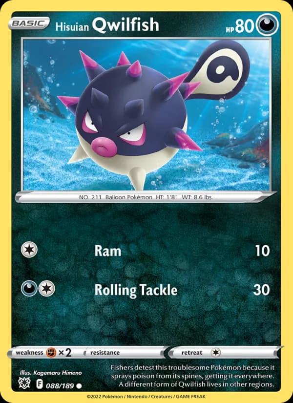 Hisuian Qwilfish card in English