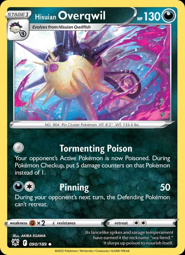 Hisuian Overqwil card in English