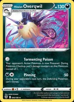 Hisuian Overqwil card in English