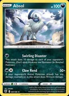 Absol card in English