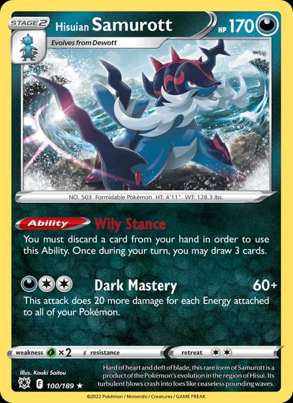 Hisuian Samurott card in English