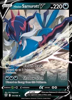 Hisuian Samurott V card in English