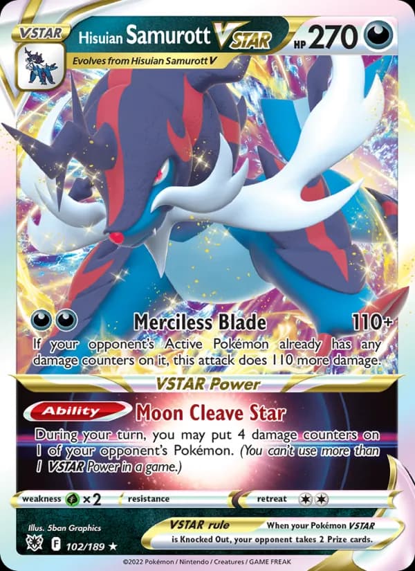 Hisuian Samurott VSTAR card in English