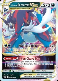 Hisuian Samurott VSTAR card in English